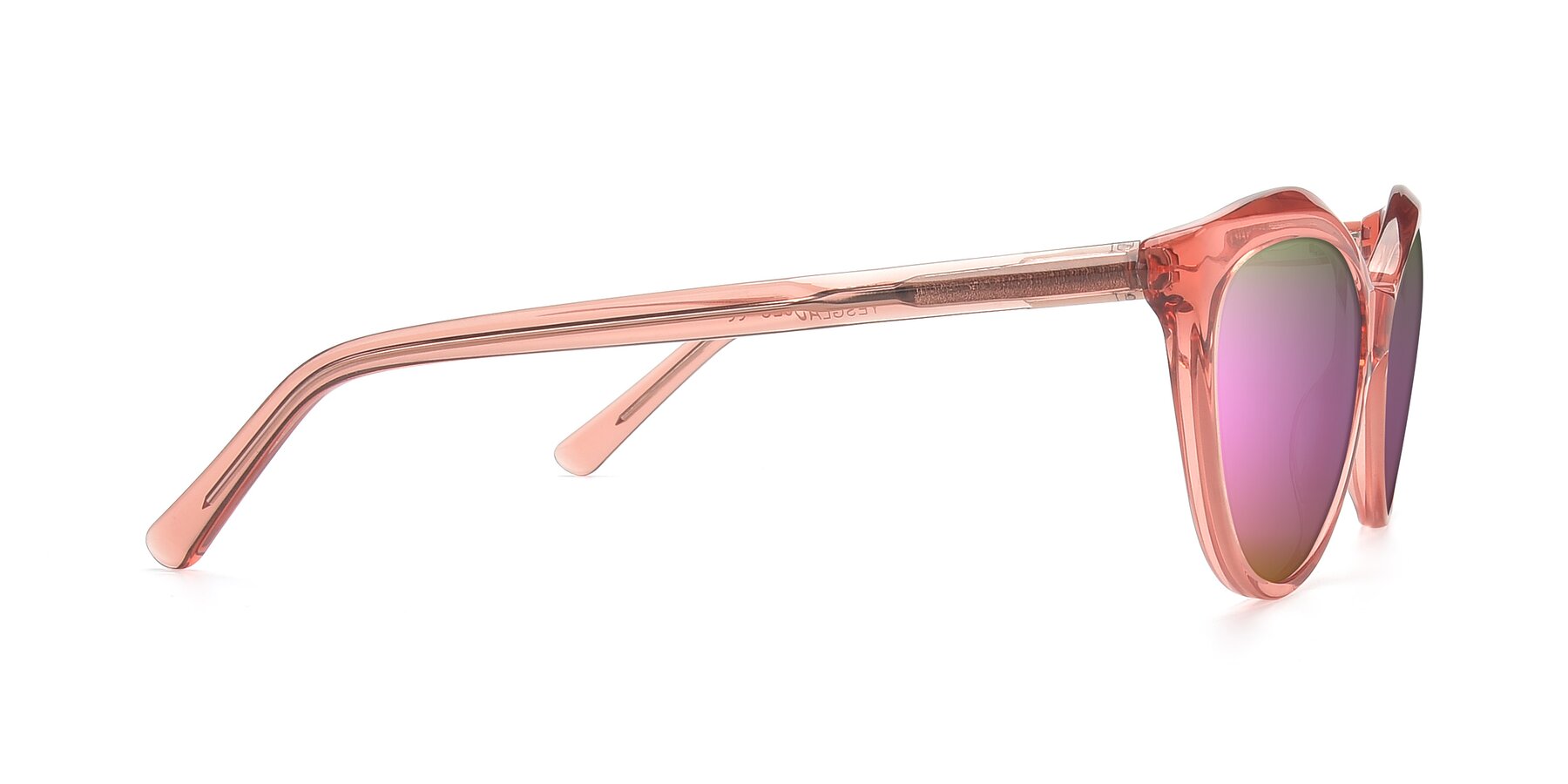 Side of 17154 in Transparent Red with Pink Mirrored Lenses