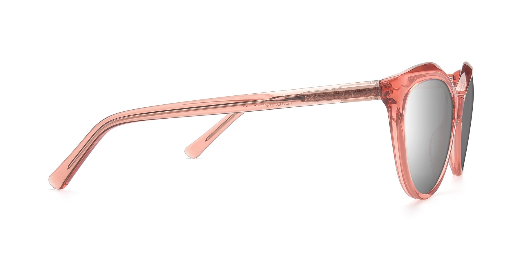 Side of 17154 in Transparent Red with Silver Mirrored Lenses