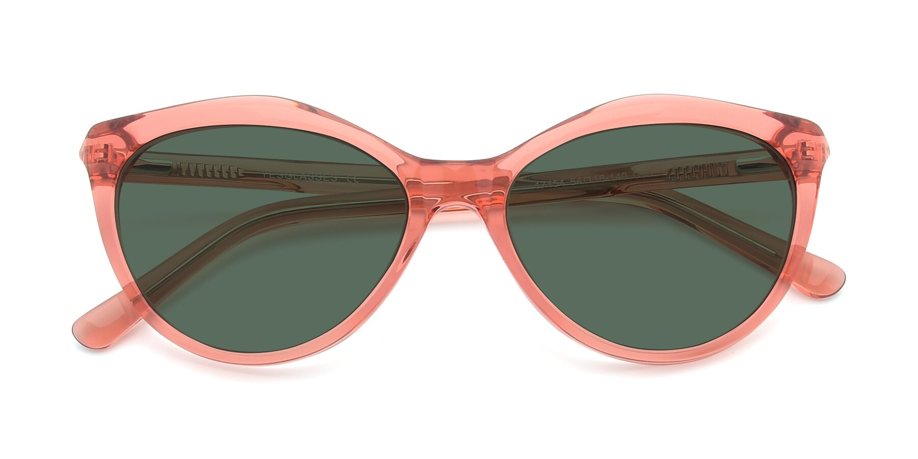 Folded Front of 17154 in Transparent Red with Green Polarized Lenses