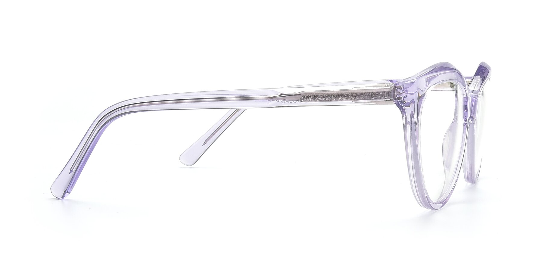 Side of 17154 in Transparent Lavender with Clear Reading Eyeglass Lenses