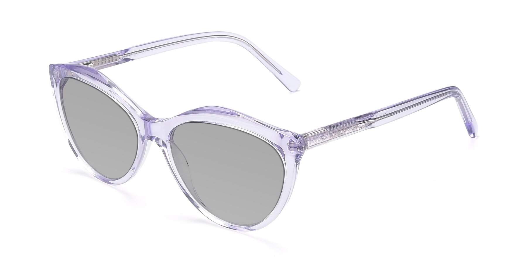Angle of 17154 in Transparent Lavender with Light Gray Tinted Lenses