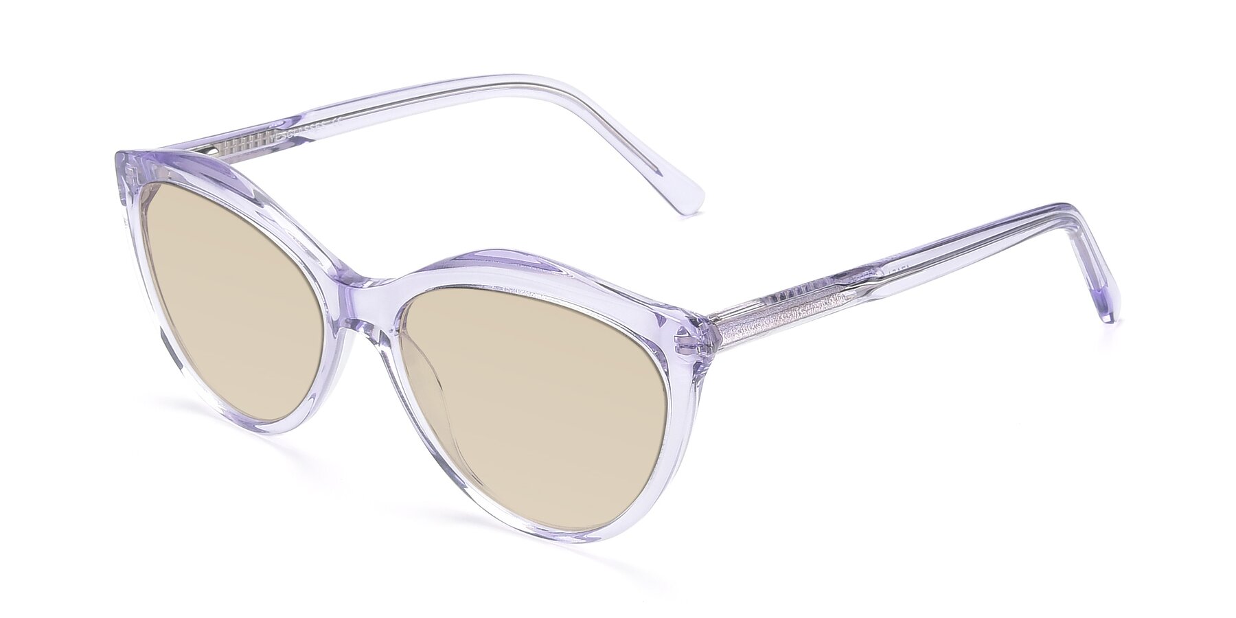 Angle of 17154 in Transparent Lavender with Light Brown Tinted Lenses