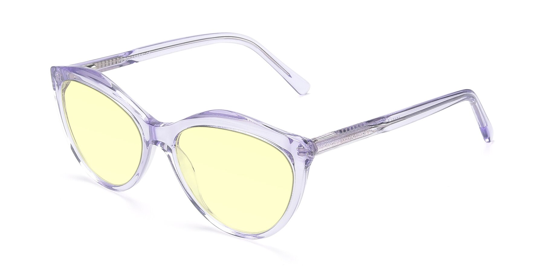 Angle of 17154 in Transparent Lavender with Light Yellow Tinted Lenses