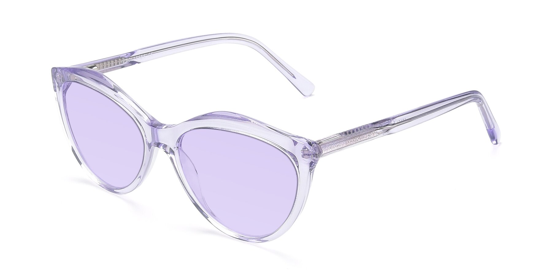 Angle of 17154 in Transparent Lavender with Light Purple Tinted Lenses