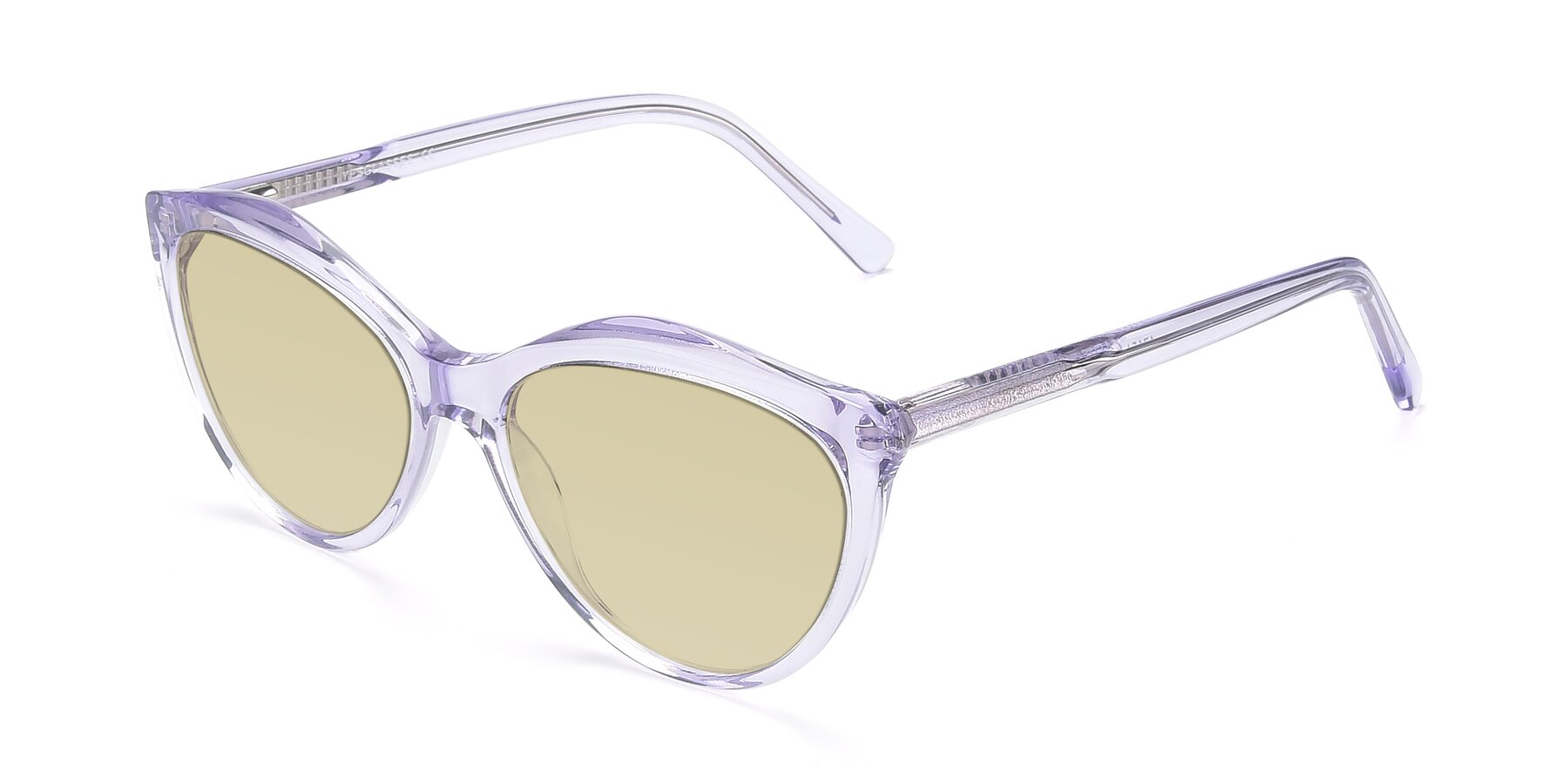 Angle of 17154 in Transparent Lavender with Light Champagne Tinted Lenses