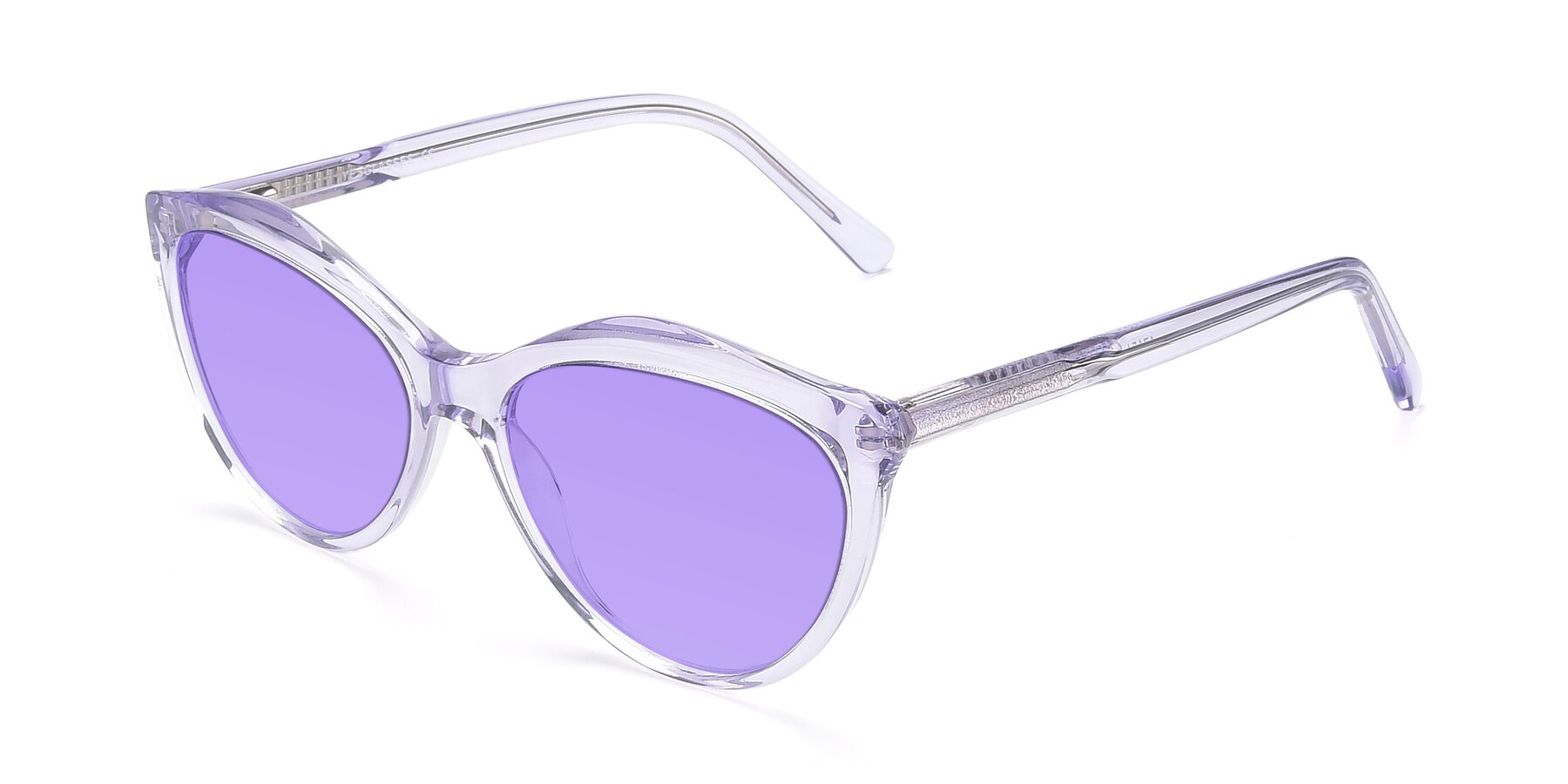 Angle of 17154 in Transparent Lavender with Medium Purple Tinted Lenses