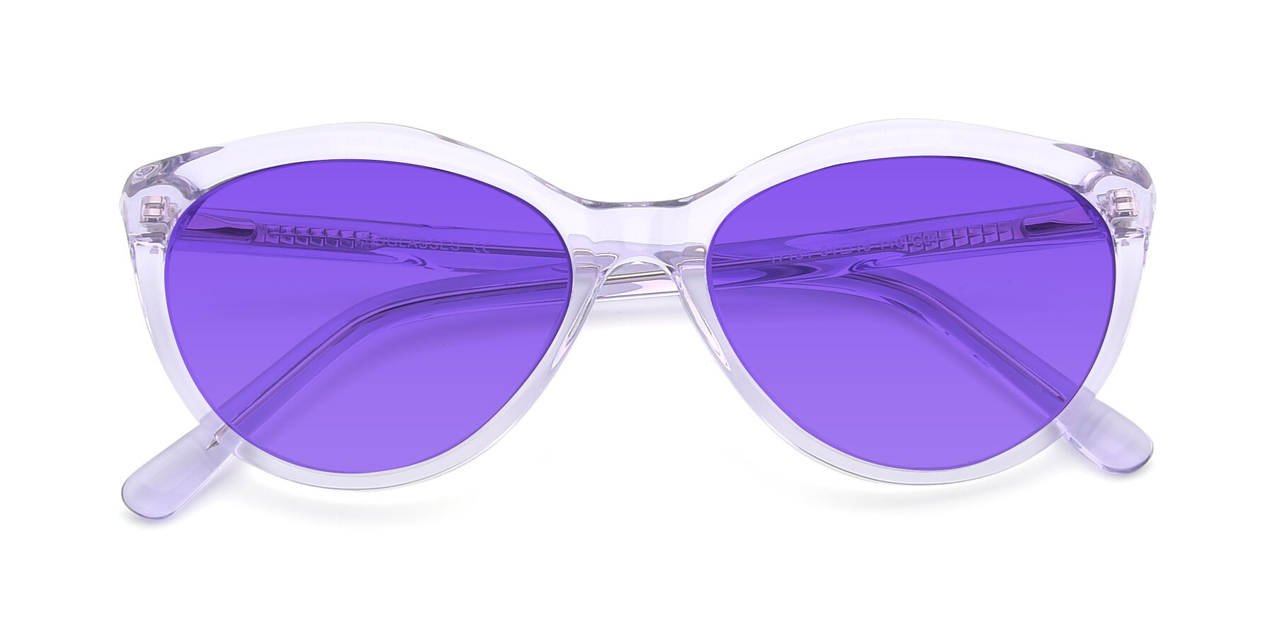 Folded Front of 17154 in Transparent Lavender with Purple Tinted Lenses