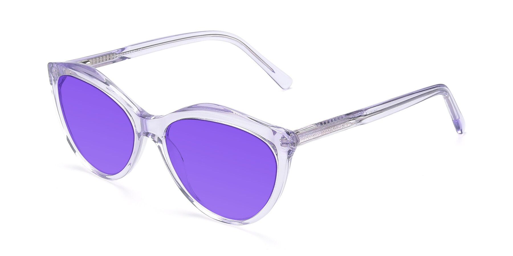Angle of 17154 in Transparent Lavender with Purple Tinted Lenses