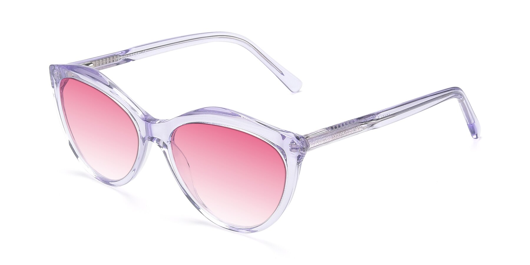 Angle of 17154 in Transparent Lavender with Pink Gradient Lenses