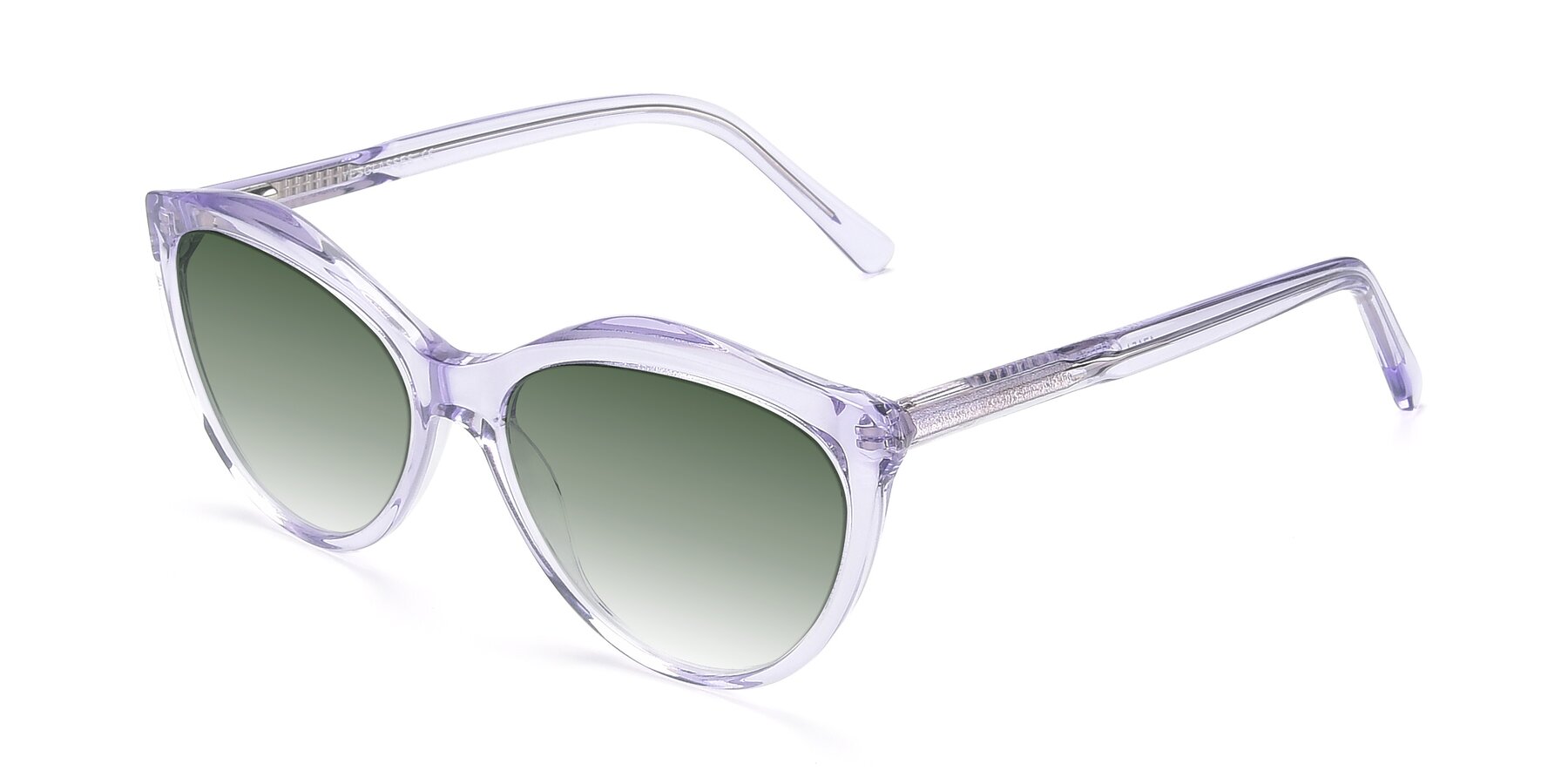 Angle of 17154 in Transparent Lavender with Green Gradient Lenses