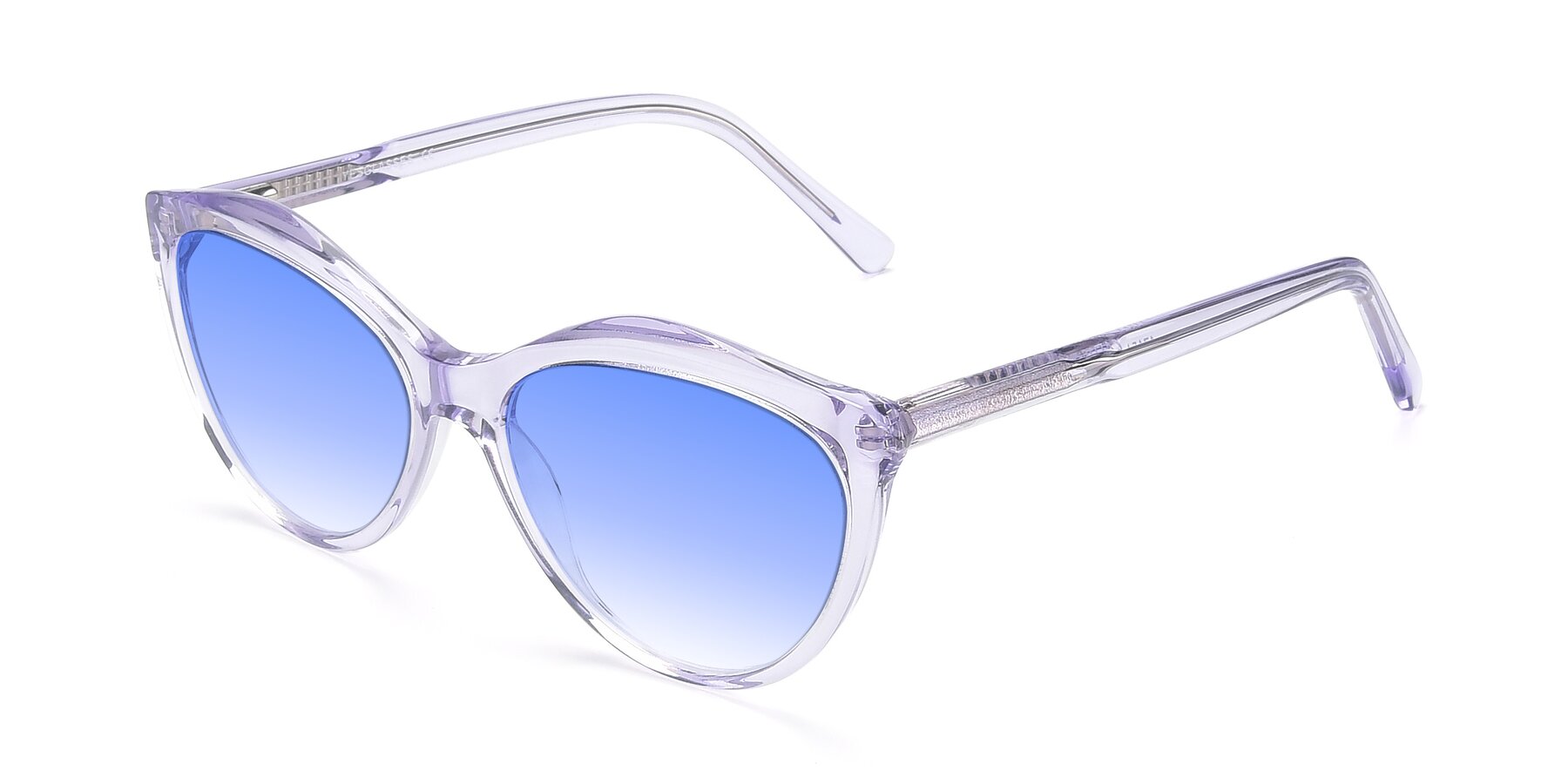 Angle of 17154 in Transparent Lavender with Blue Gradient Lenses