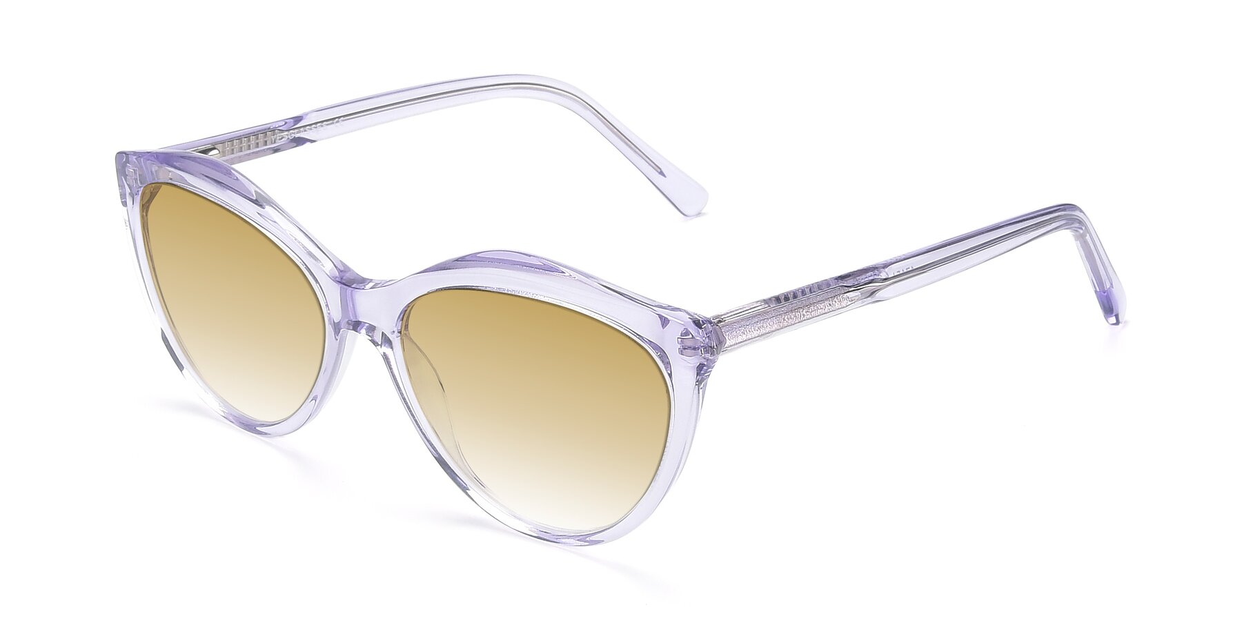 Angle of 17154 in Transparent Lavender with Champagne Gradient Lenses