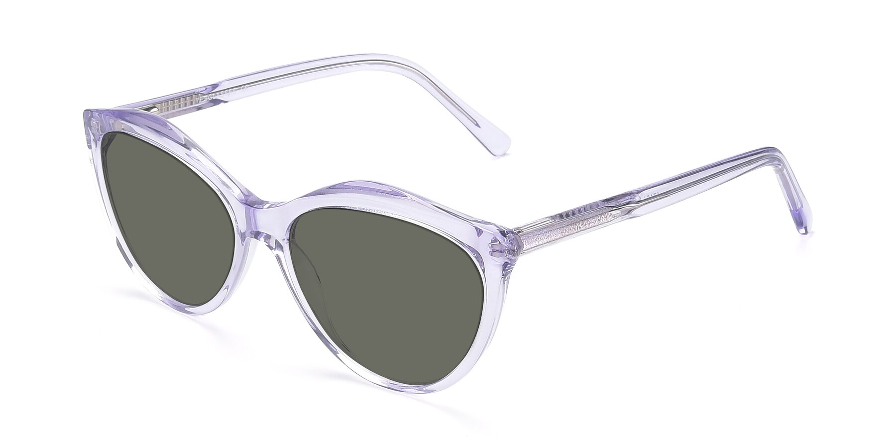 Angle of 17154 in Transparent Lavender with Gray Polarized Lenses