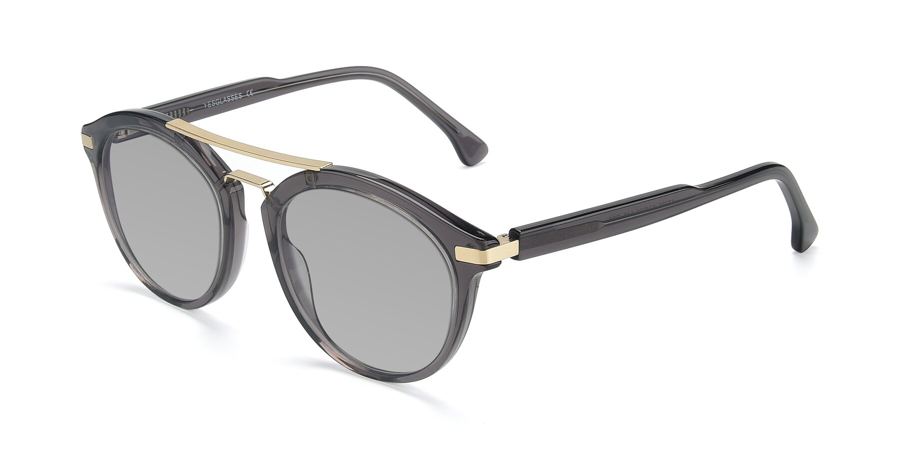 Angle of 17236 in Gray-Gold with Light Gray Tinted Lenses