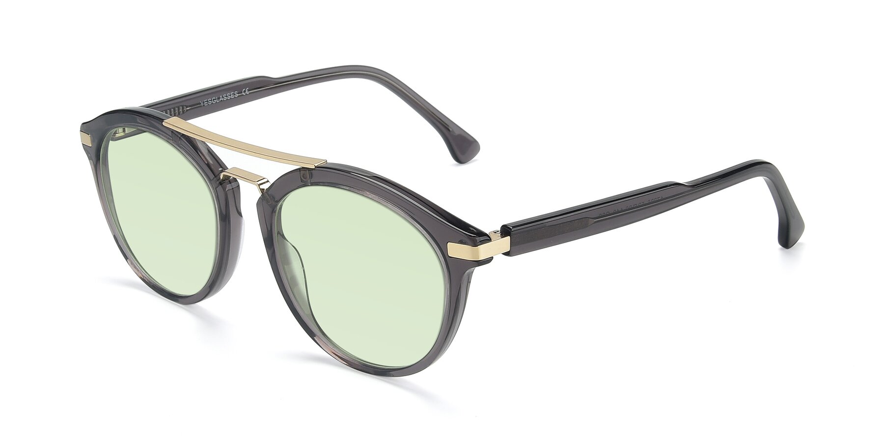 Angle of 17236 in Gray-Gold with Light Green Tinted Lenses