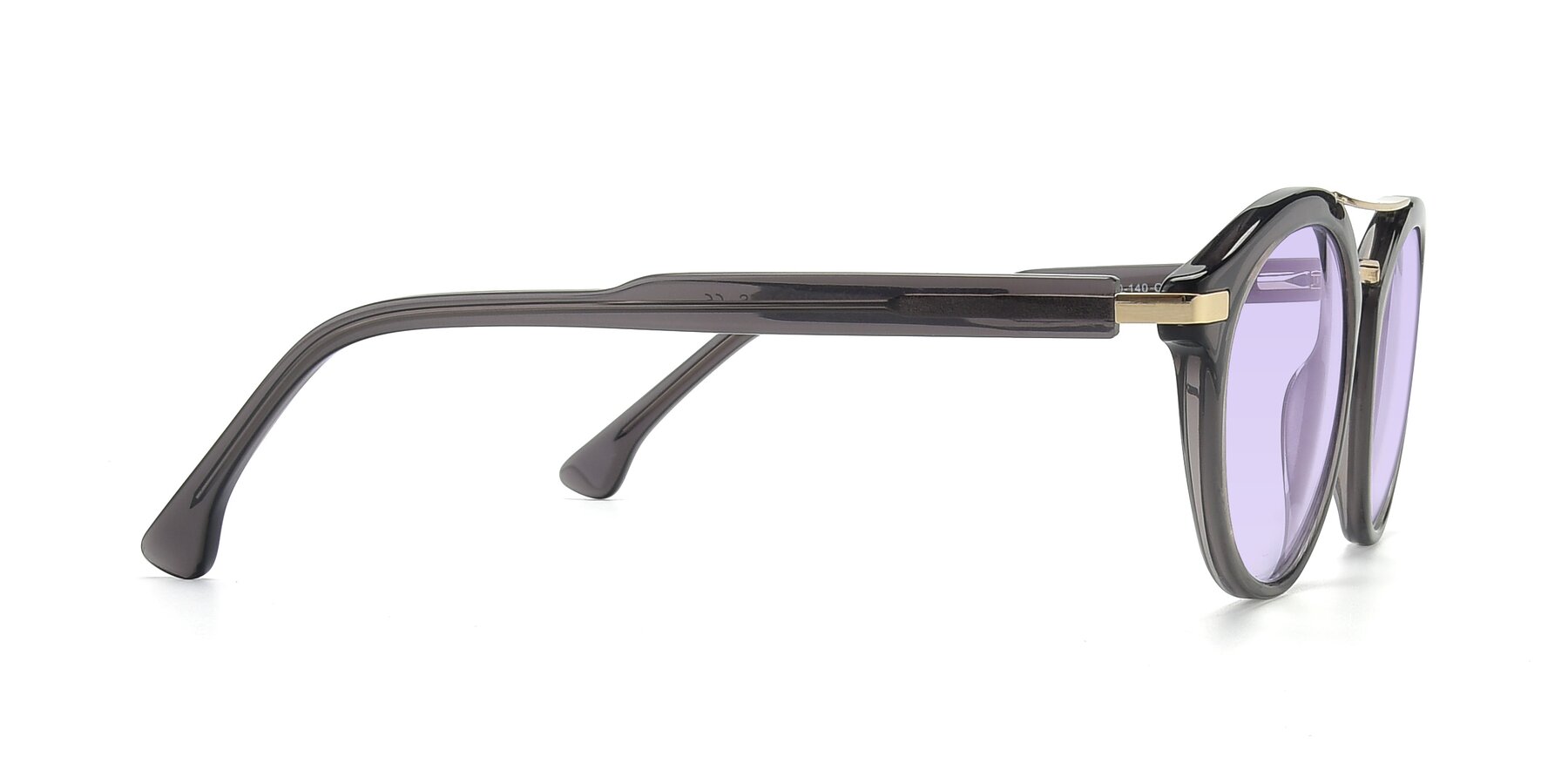 Side of 17236 in Gray-Gold with Light Purple Tinted Lenses