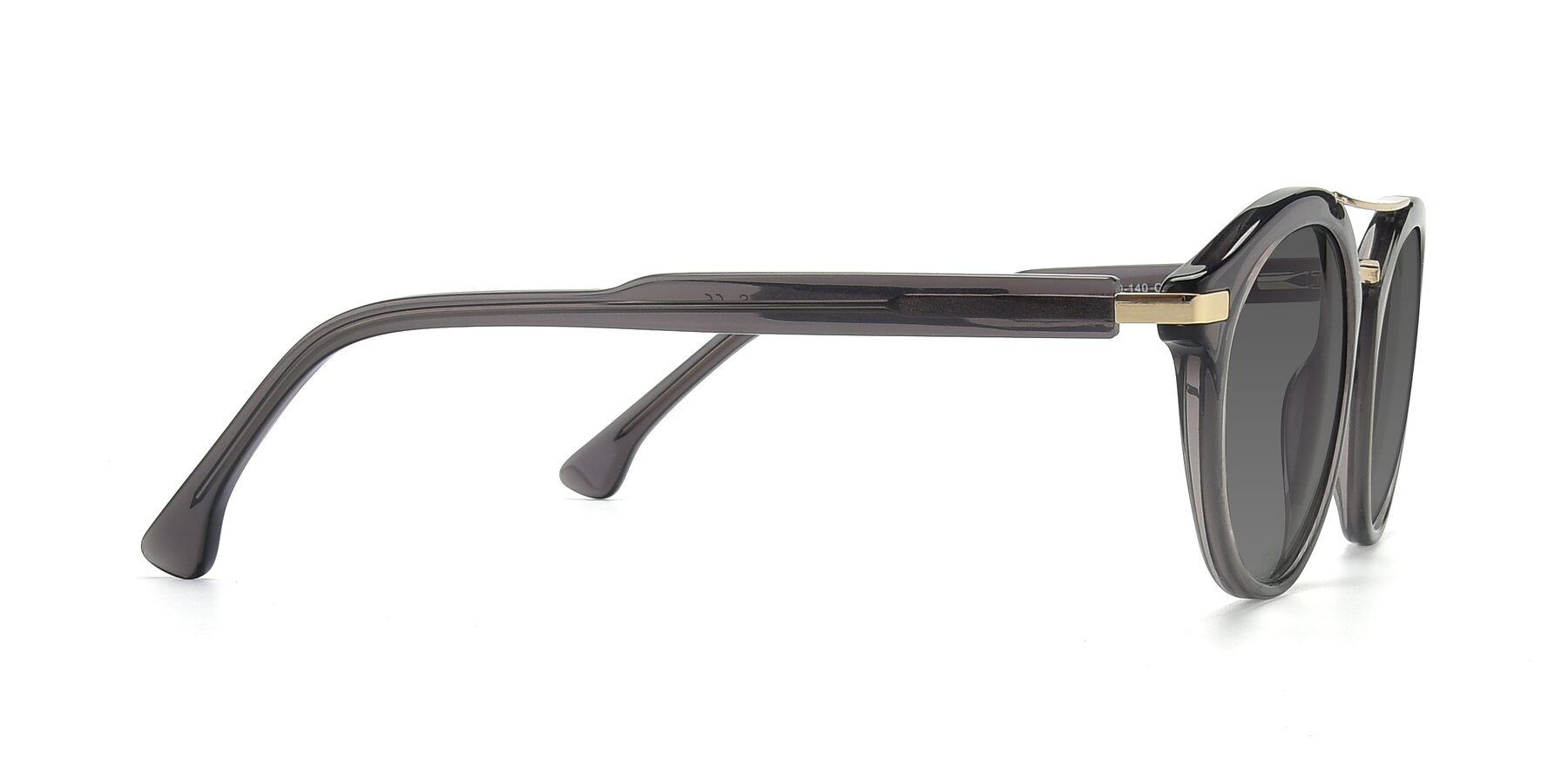 Side of 17236 in Gray-Gold with Medium Gray Tinted Lenses