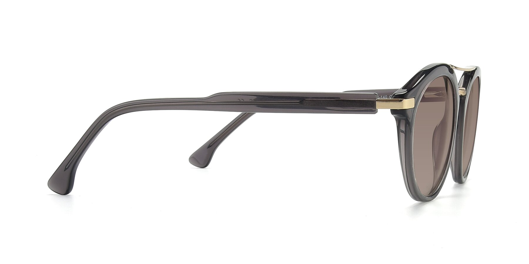 Side of 17236 in Gray-Gold with Medium Brown Tinted Lenses