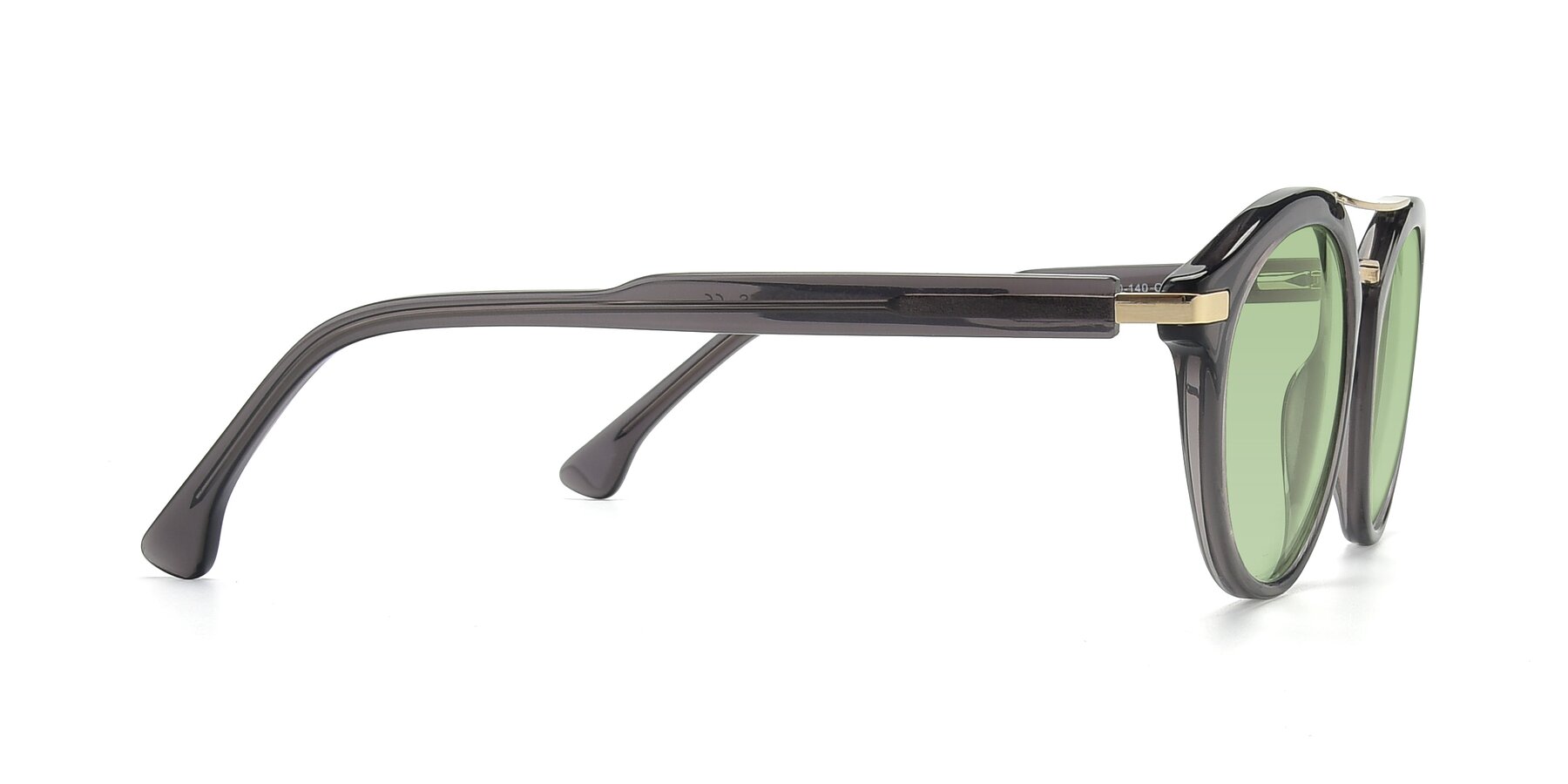 Side of 17236 in Gray-Gold with Medium Green Tinted Lenses