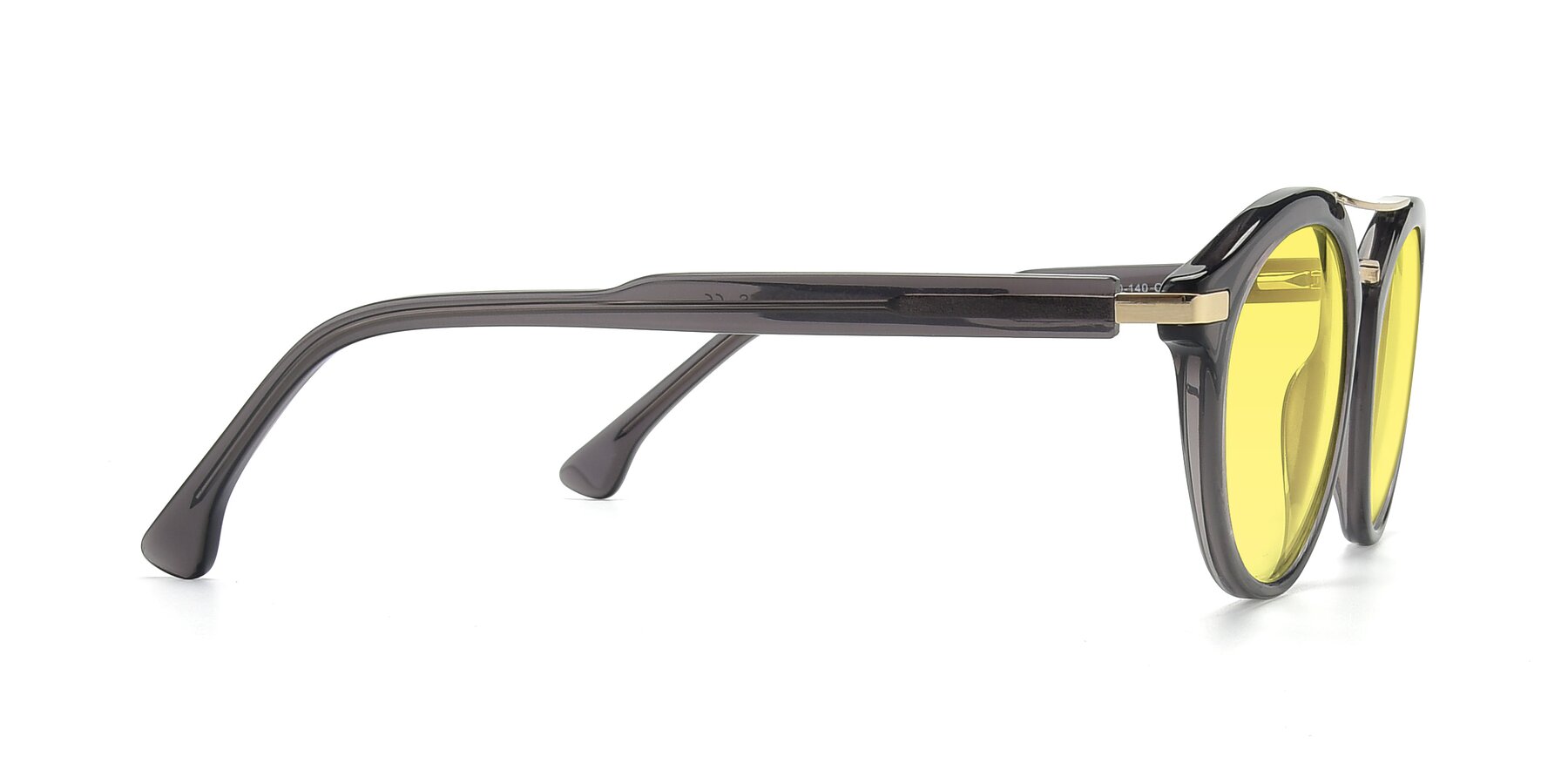 Side of 17236 in Gray-Gold with Medium Yellow Tinted Lenses