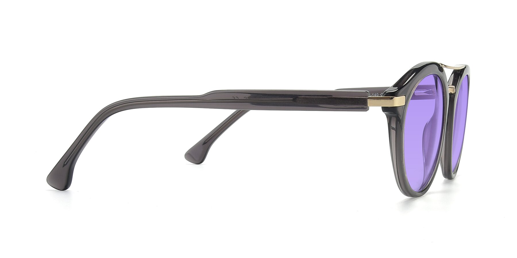 Side of 17236 in Gray-Gold with Medium Purple Tinted Lenses