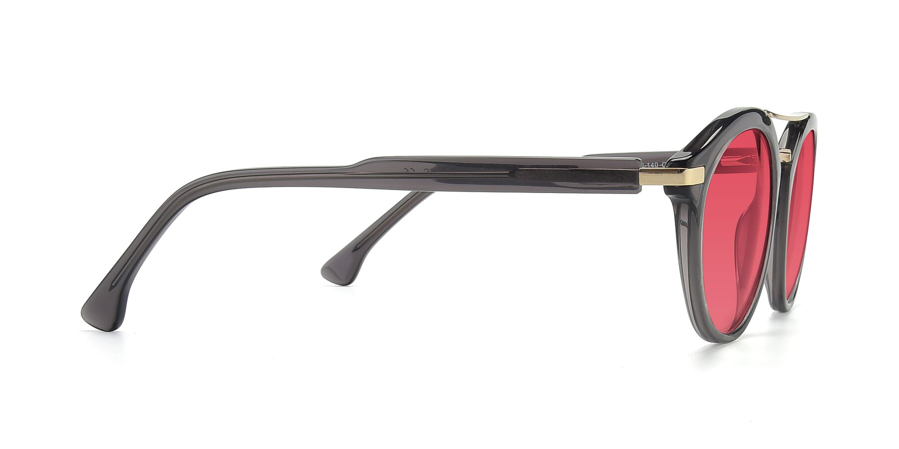 Side of 17236 in Gray-Gold with Red Tinted Lenses
