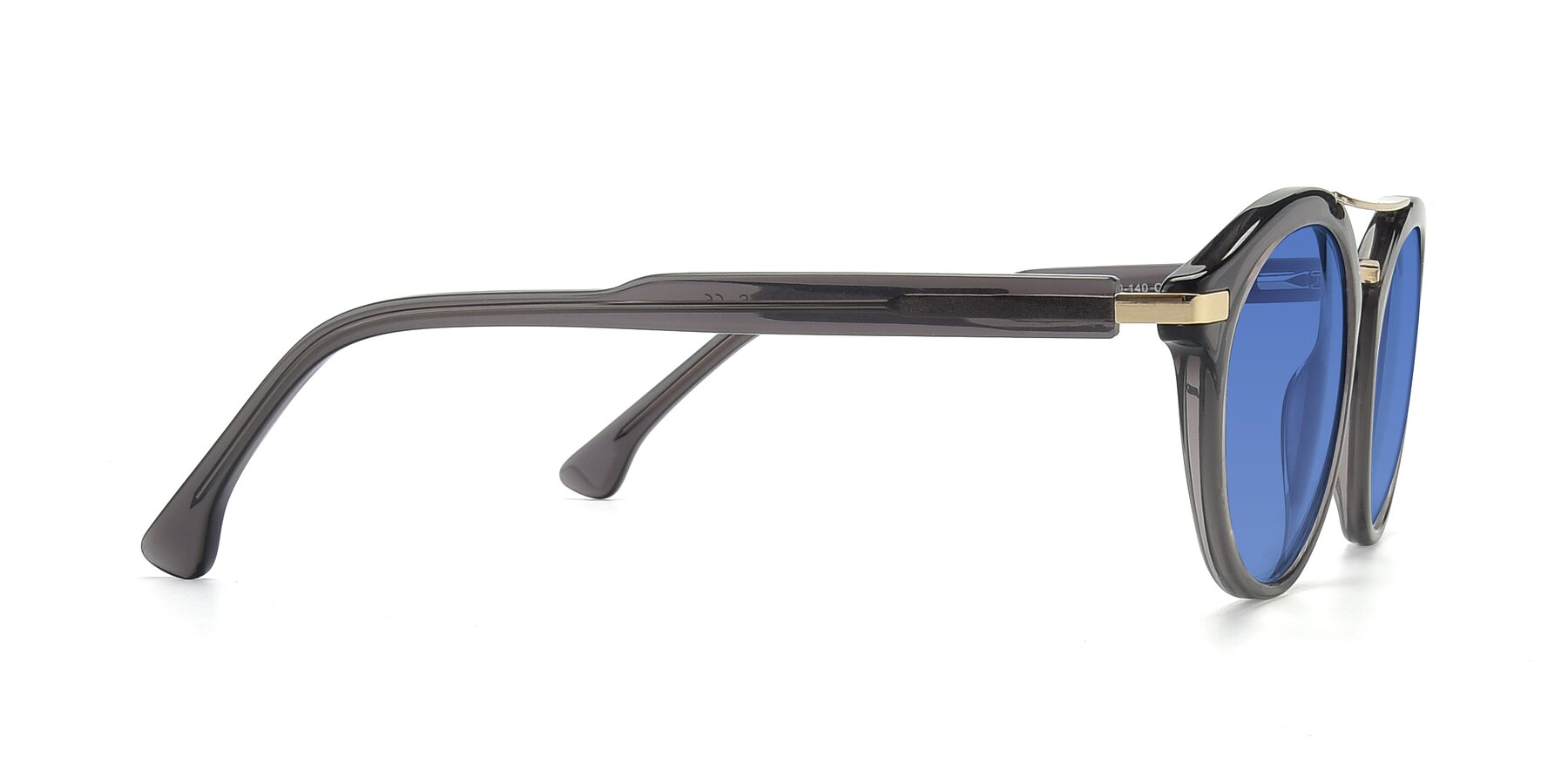 Side of 17236 in Gray-Gold with Blue Tinted Lenses