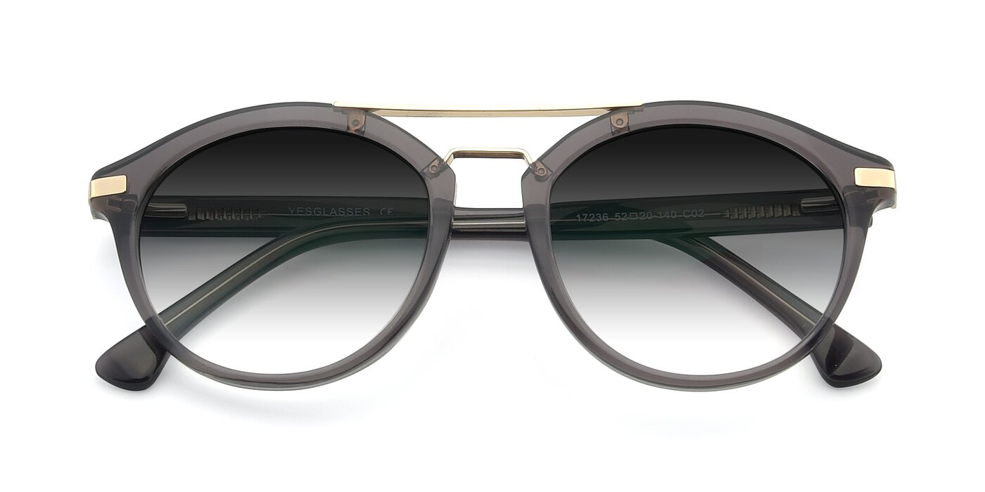 17236 - Gray / Gold Gradient Sunglasses