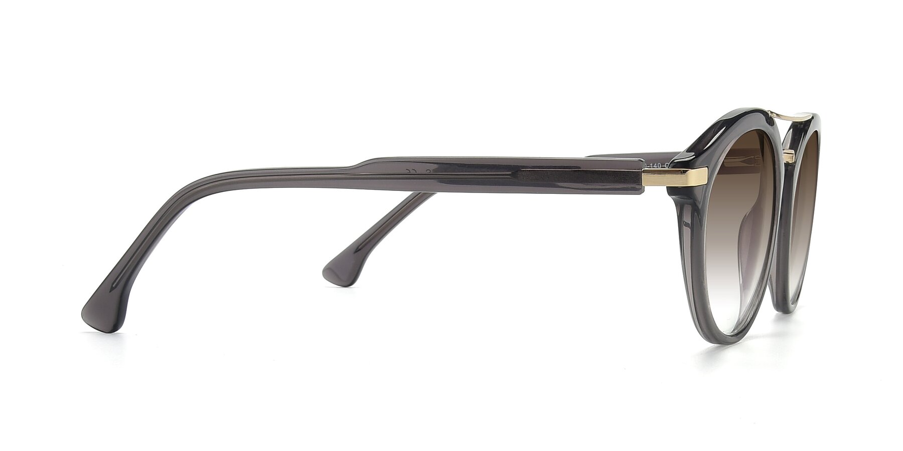Side of 17236 in Gray-Gold with Brown Gradient Lenses