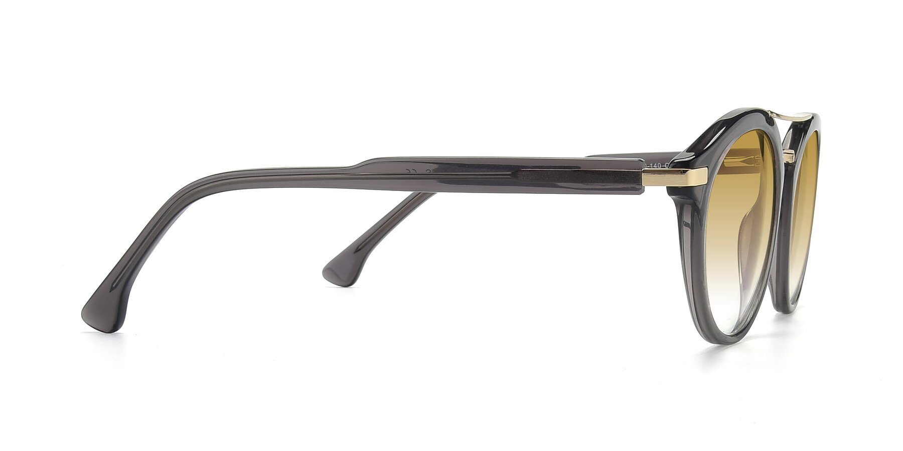 Side of 17236 in Gray-Gold with Champagne Gradient Lenses