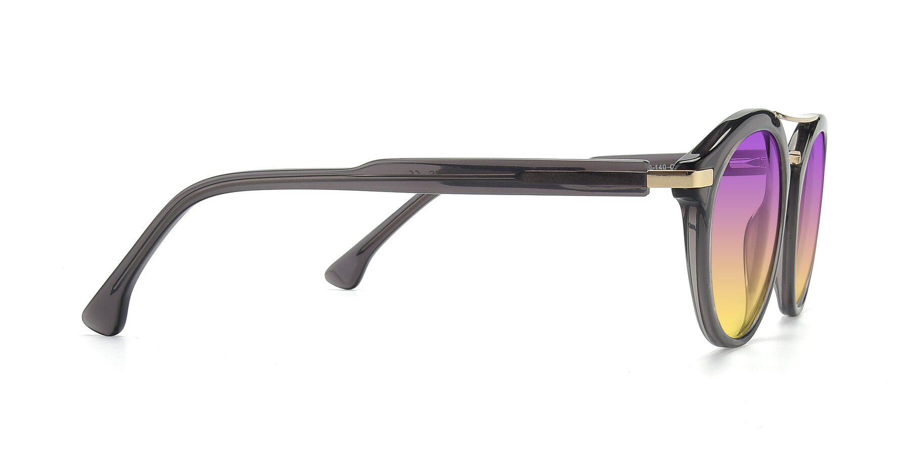 Side of 17236 in Gray-Gold with Purple / Yellow Gradient Lenses
