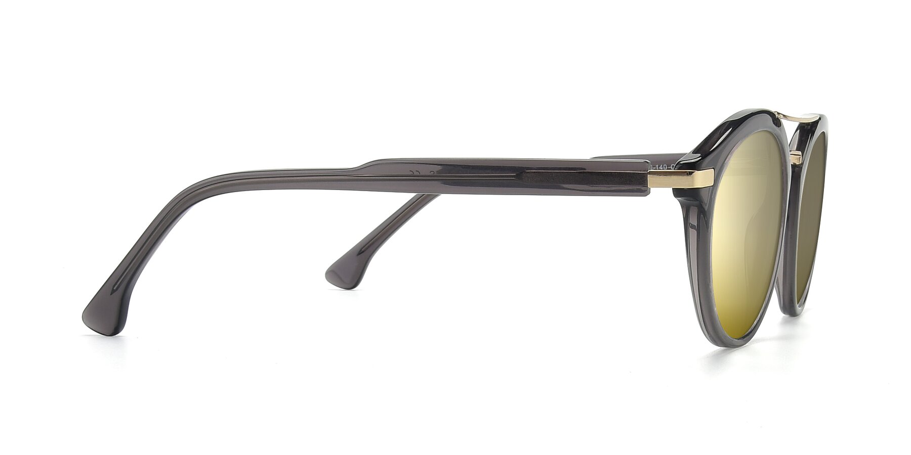 Side of 17236 in Gray-Gold with Gold Mirrored Lenses