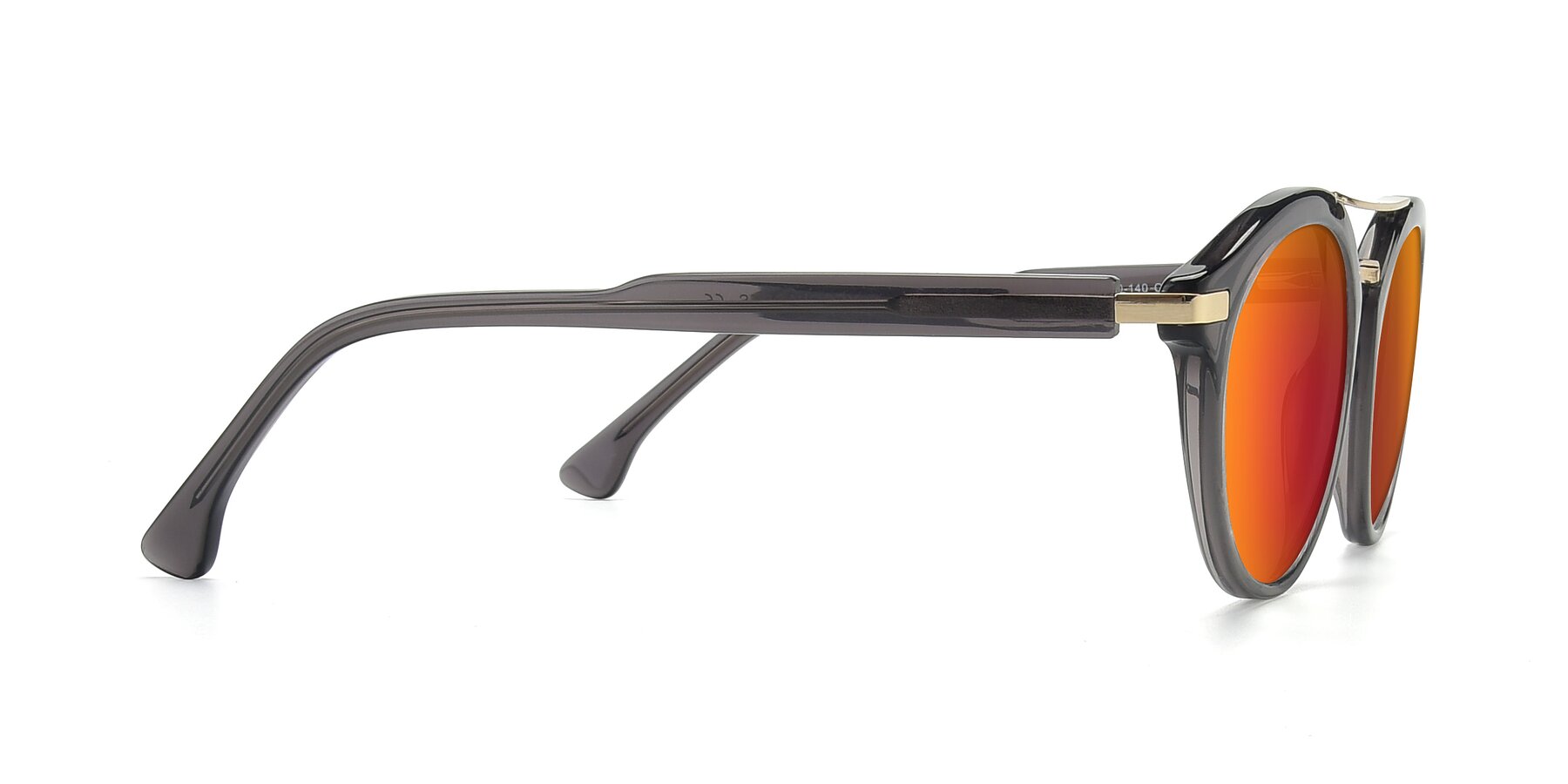 Side of 17236 in Gray-Gold with Red Gold Mirrored Lenses