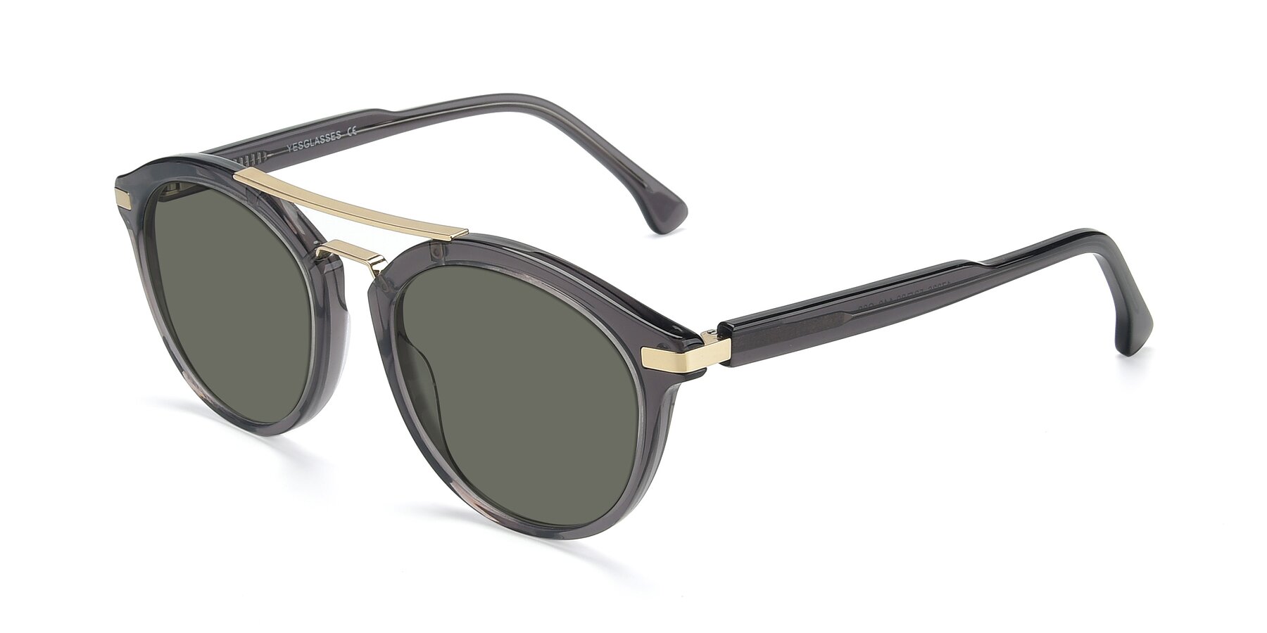 Angle of 17236 in Gray-Gold with Gray Polarized Lenses