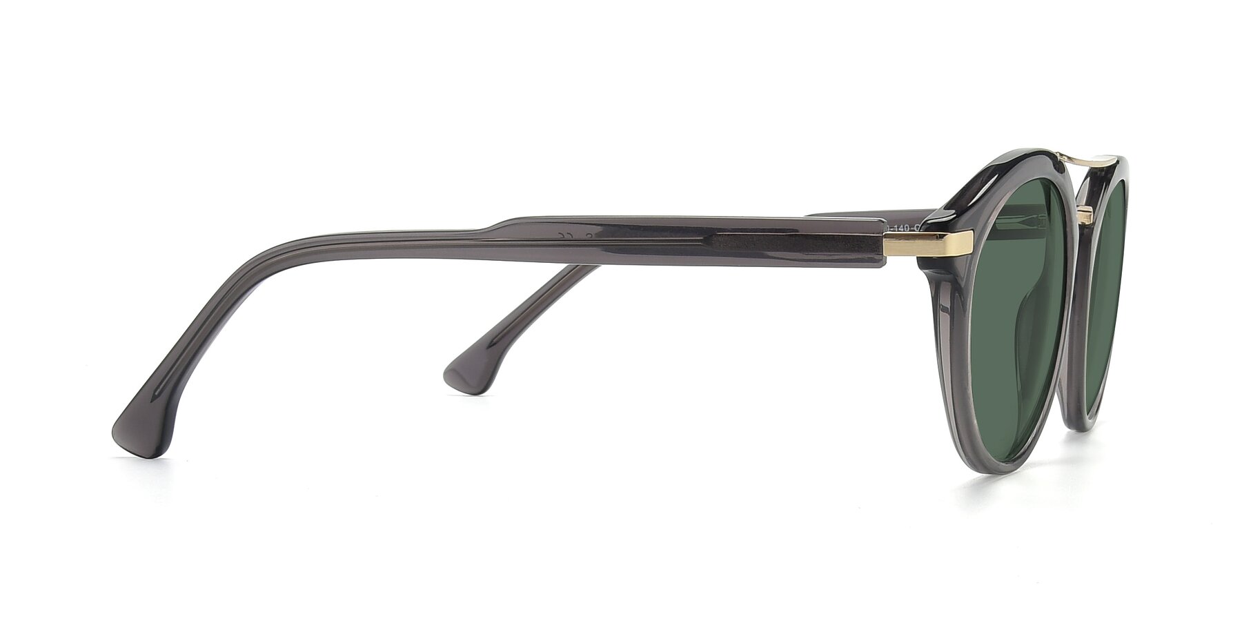 Side of 17236 in Gray-Gold with Green Polarized Lenses
