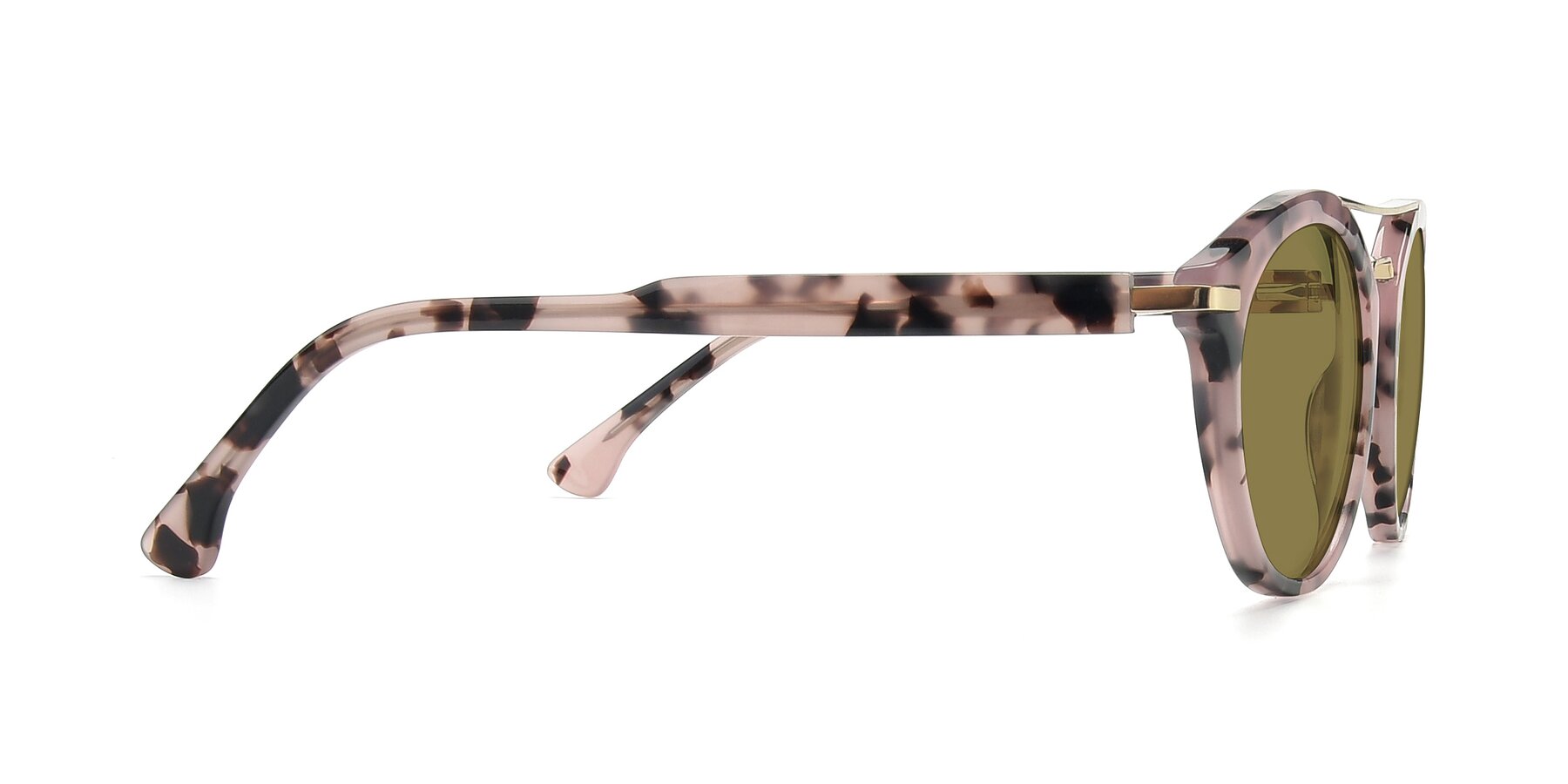 Side of 17236 in Havana Floral-Gold with Brown Polarized Lenses
