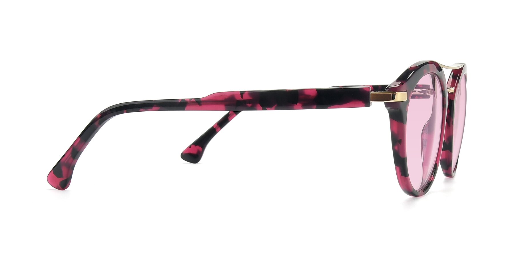 Side of 17236 in Wine Tortoise with Light Pink Tinted Lenses