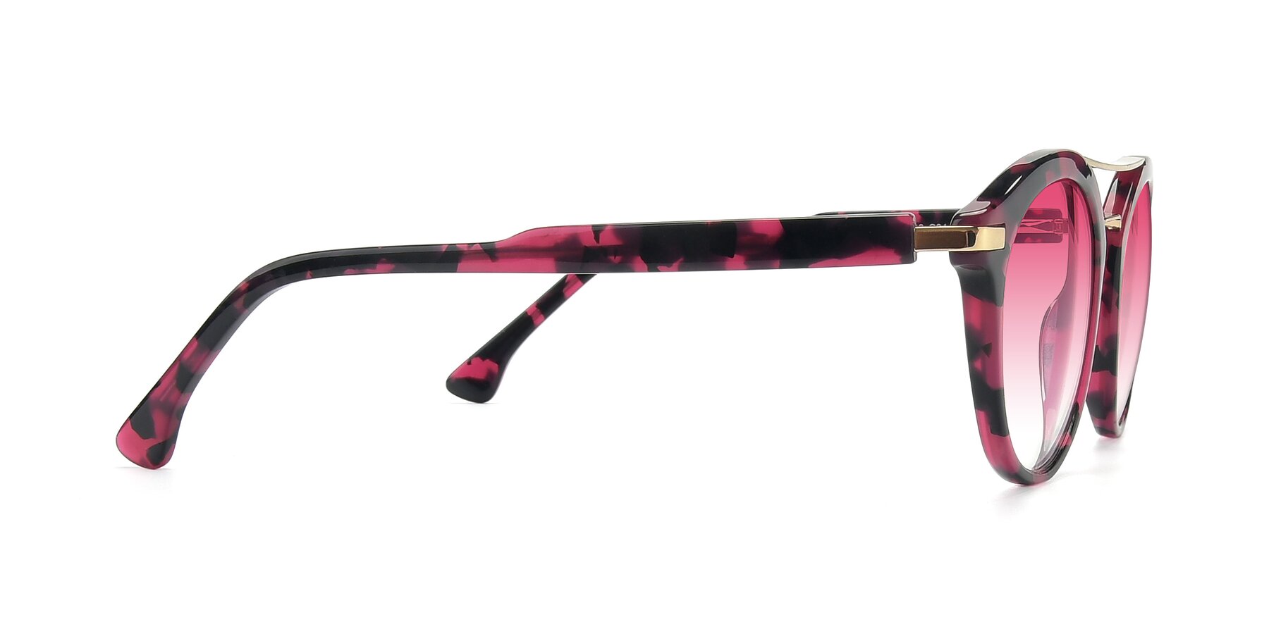 Side of 17236 in Wine Tortoise with Pink Gradient Lenses