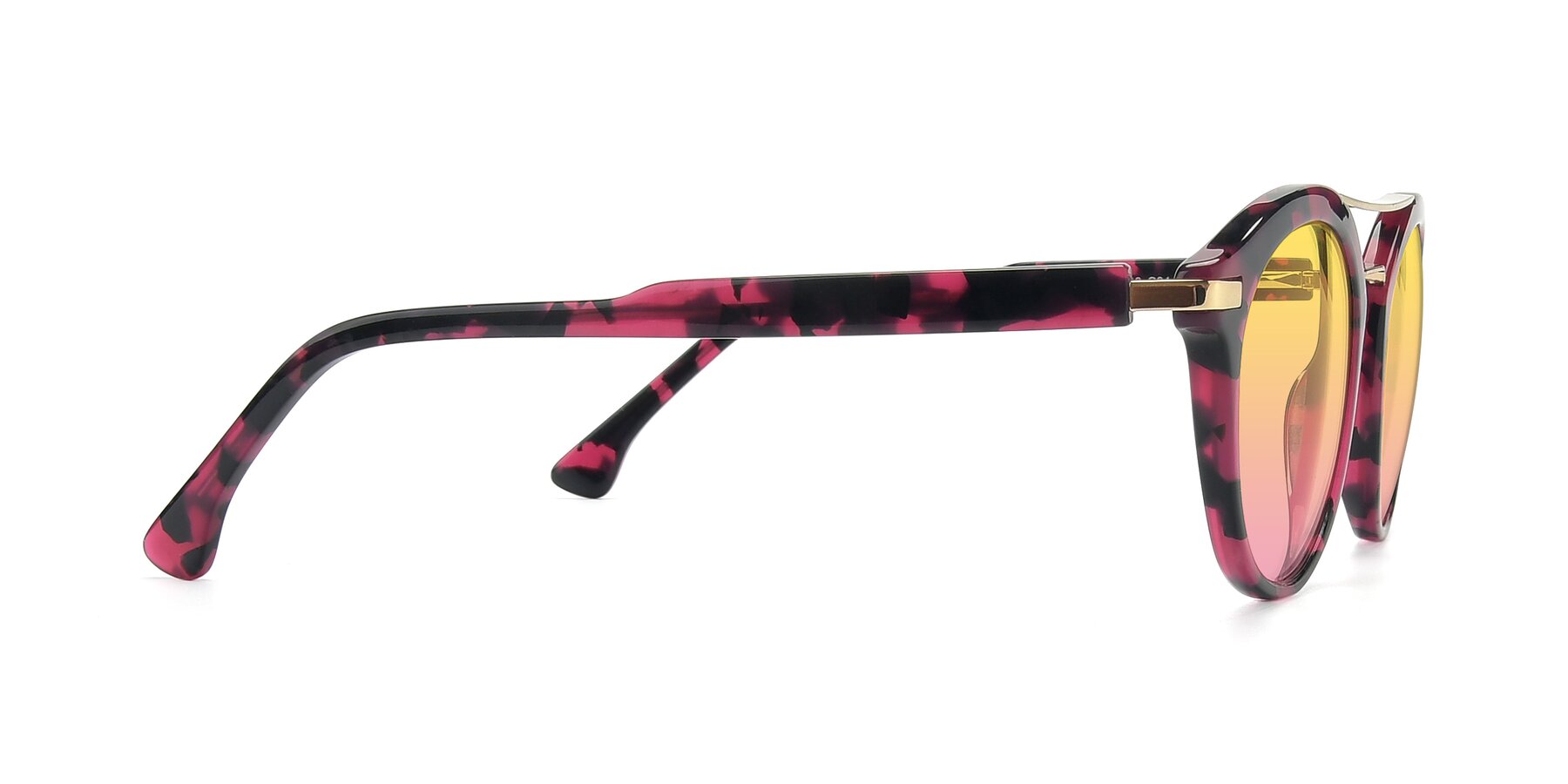 Side of 17236 in Wine Tortoise with Yellow / Pink Gradient Lenses
