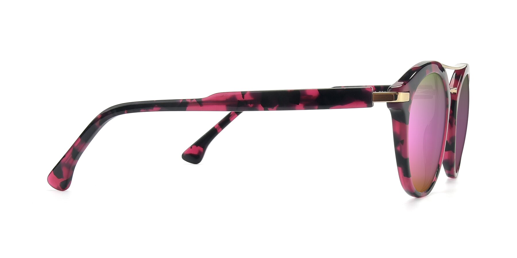 Side of 17236 in Wine Tortoise with Pink Mirrored Lenses