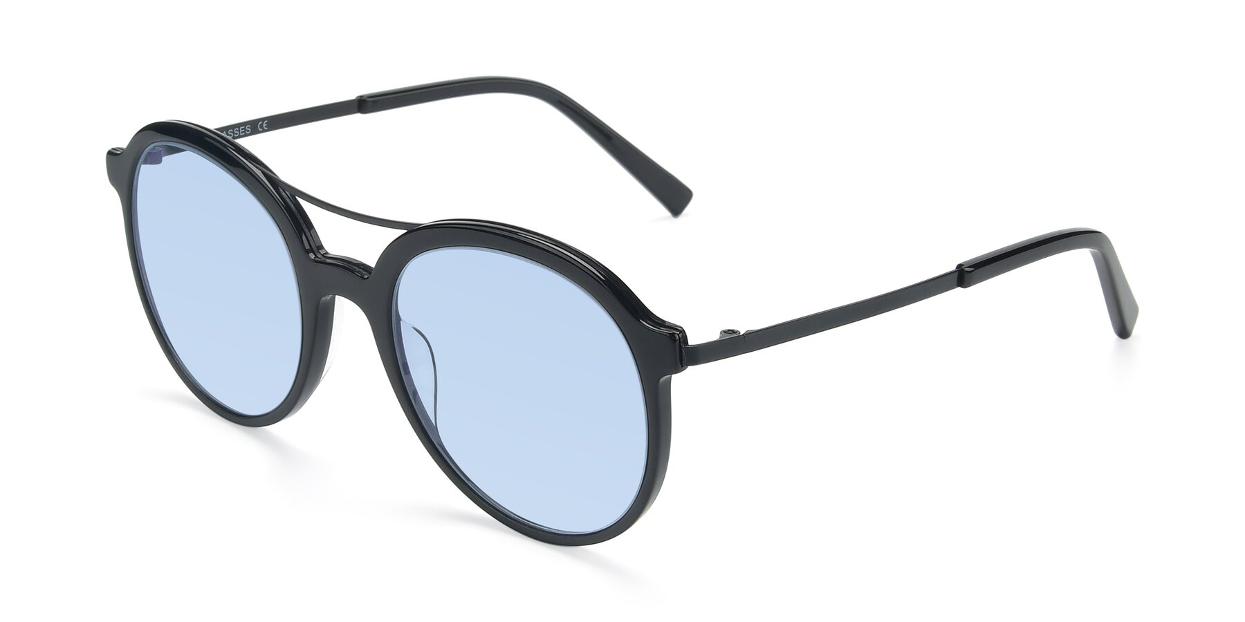 Angle of 17268 in Black with Light Blue Tinted Lenses