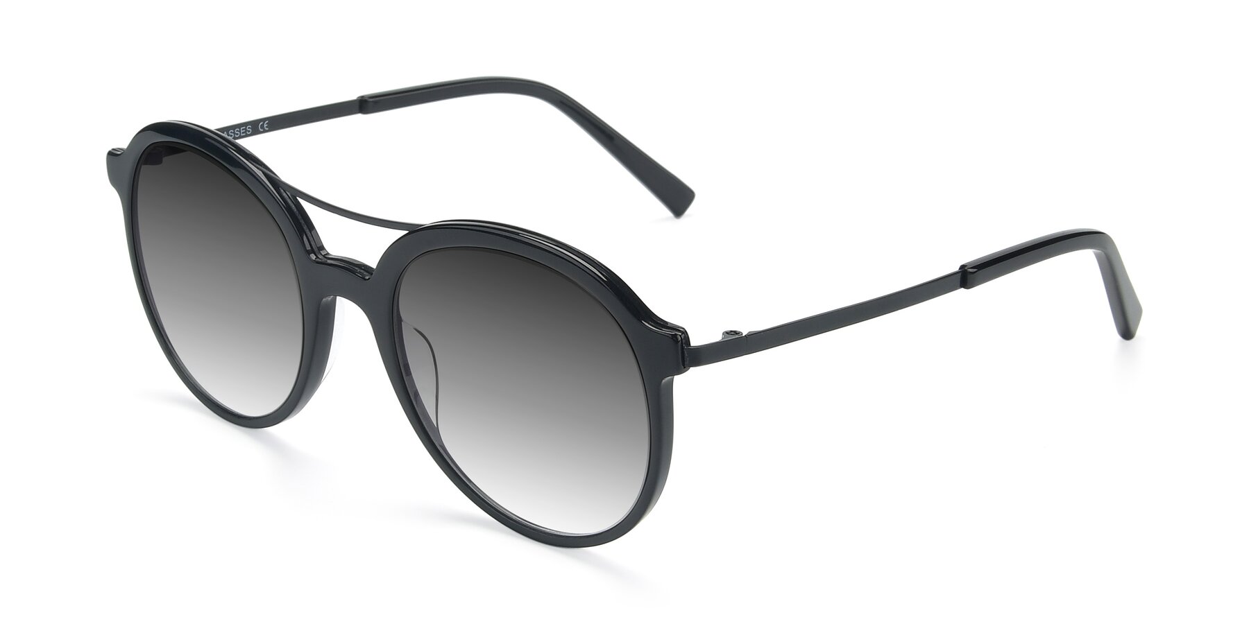 Angle of 17268 in Black with Gray Gradient Lenses