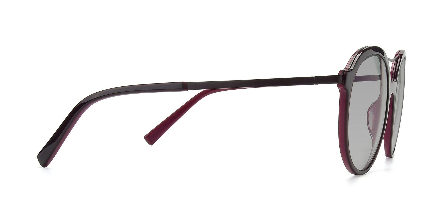 Side of 17268 in Wine with Light Gray Tinted Lenses