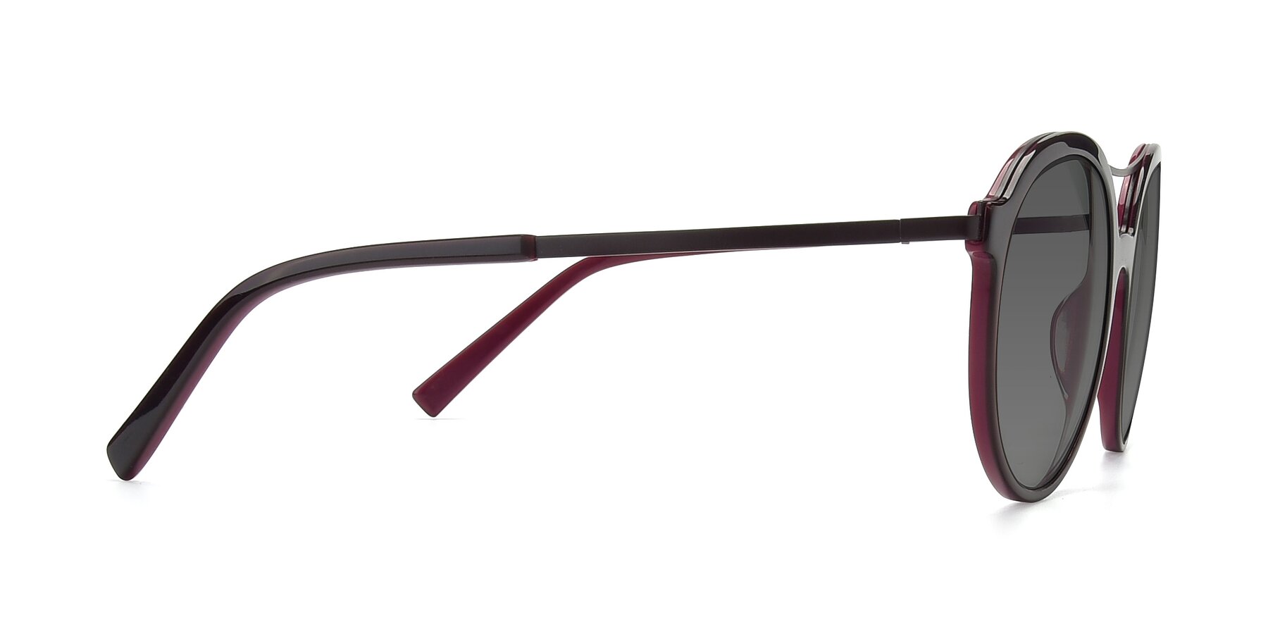 Side of 17268 in Wine with Medium Gray Tinted Lenses