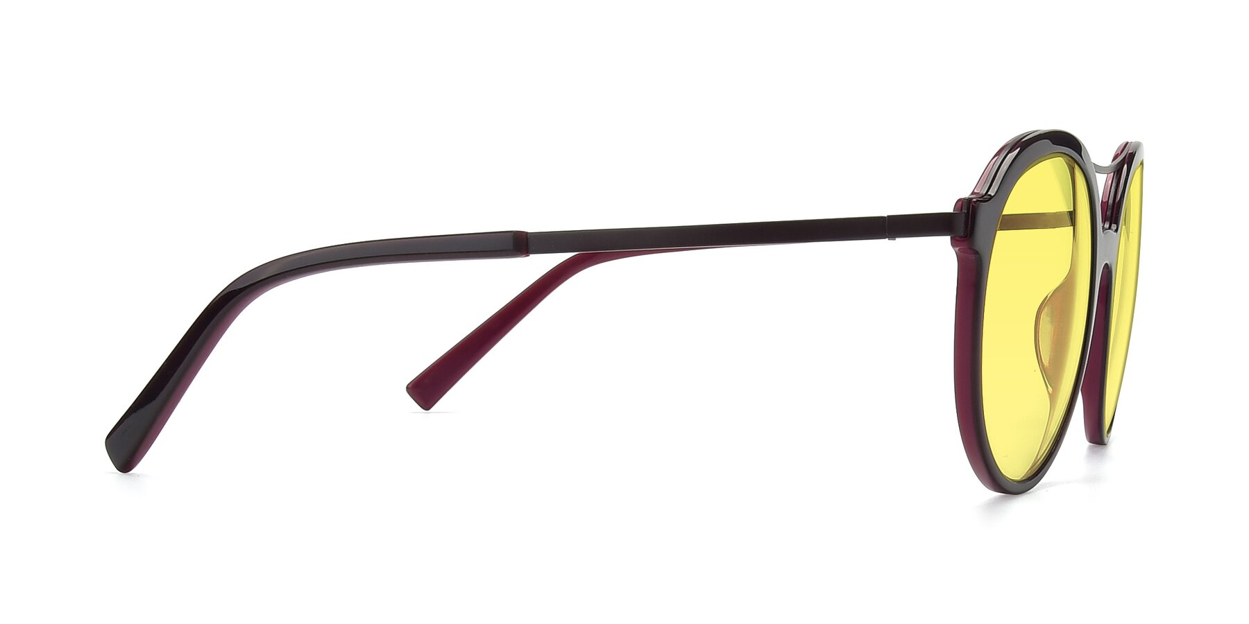 Side of 17268 in Wine with Medium Yellow Tinted Lenses