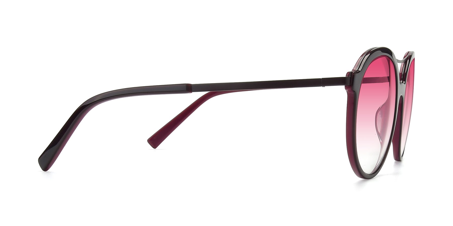 Side of 17268 in Wine with Pink Gradient Lenses