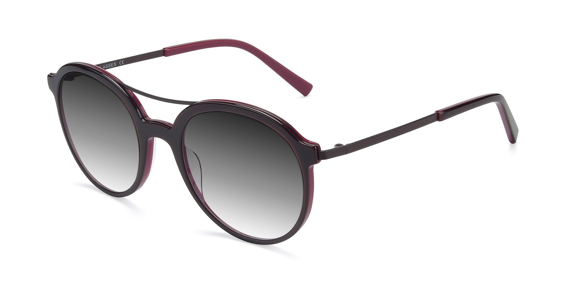 Angle of 17268 in Wine with Gray Gradient Lenses