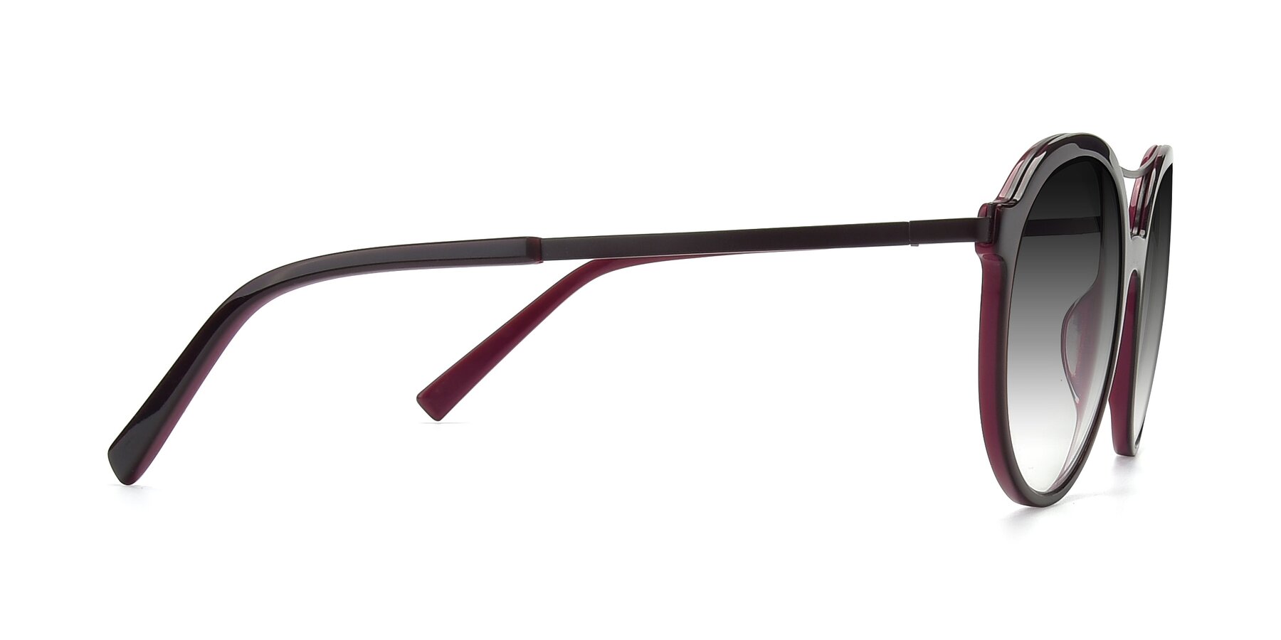 Side of 17268 in Wine with Gray Gradient Lenses