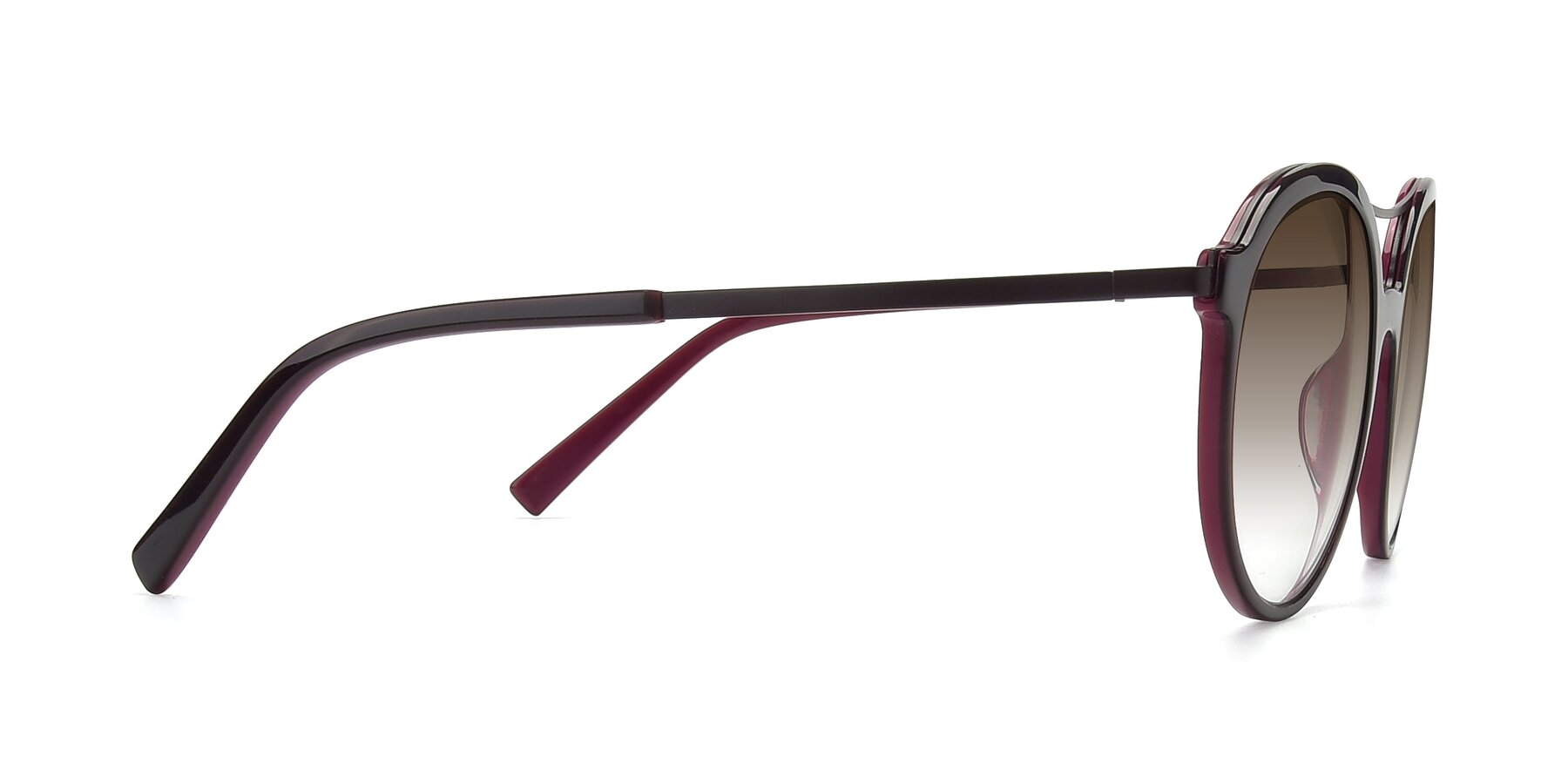 Side of 17268 in Wine with Brown Gradient Lenses