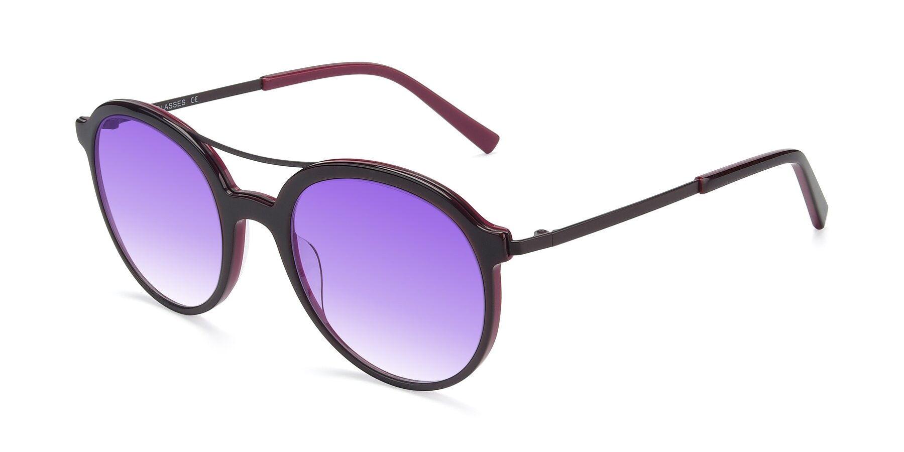 Angle of 17268 in Wine with Purple Gradient Lenses